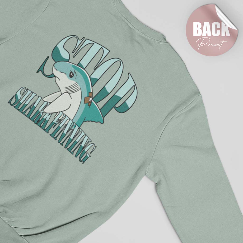 STOP SHARKFINNING | DAMEN PREMIUM BIO SWEATSHIRT | BACK PRINT