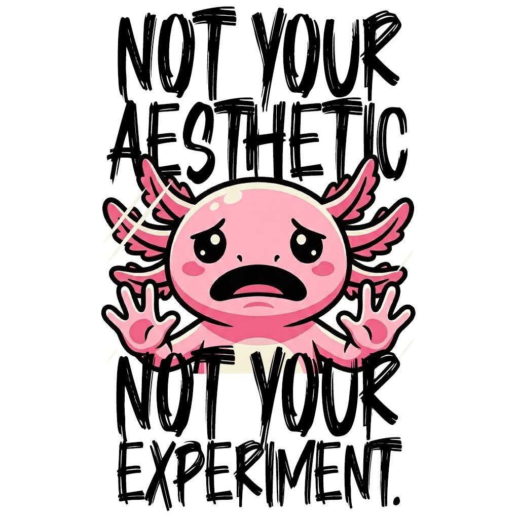 Axolotl - not your experiment | Damen Premium Bio-Shirt