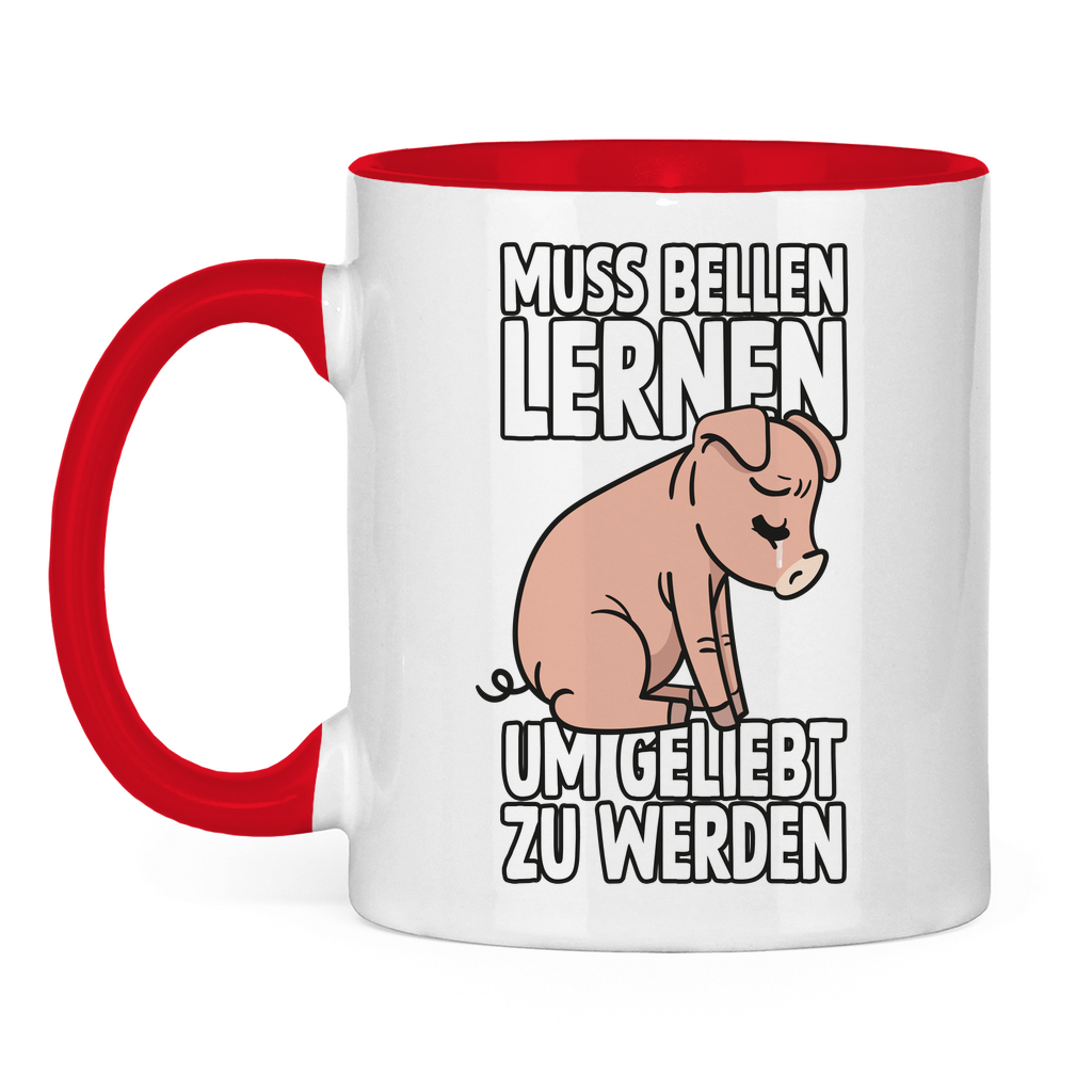 MUSS BELLEN LERNEN | TASSE ZWEIFARBIG
