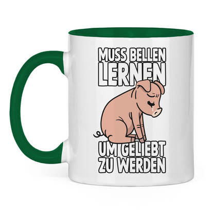 MUSS BELLEN LERNEN | TASSE ZWEIFARBIG