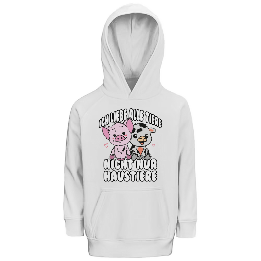 ICH LIEBE ALLE TIERE | KINDER PREMIUM BIO HOODIE