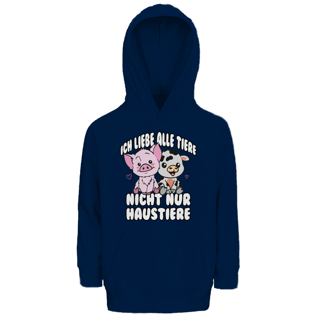 ICH LIEBE ALLE TIERE | KINDER PREMIUM BIO HOODIE
