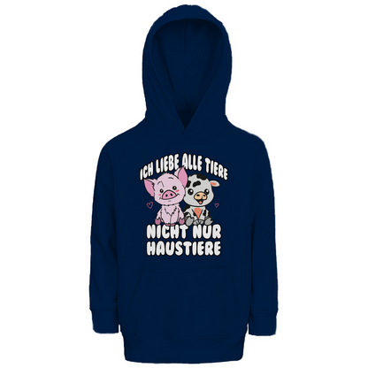 ICH LIEBE ALLE TIERE | KINDER PREMIUM BIO HOODIE