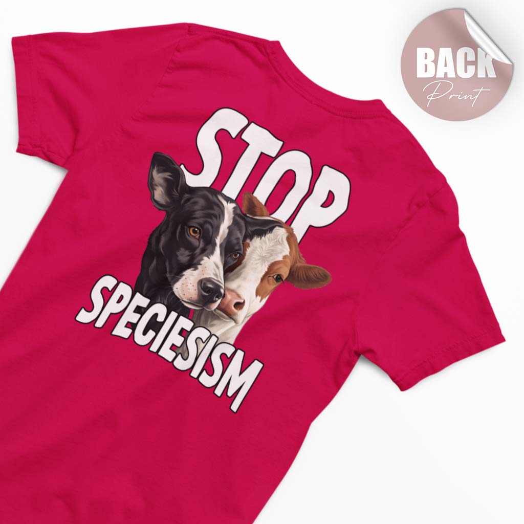 STOP SPECIESISM | DAMEN PREMIUM BIO SHIRT | BACK PRINT