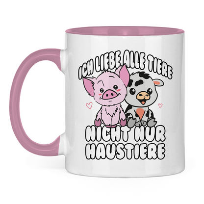 ICH LIEBE ALLE TIERE | TASSE ZWEIFARBIG