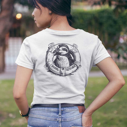 TIERRETTUNG | DAMEN PREMIUM BIO SHIRT | BACK PRINT