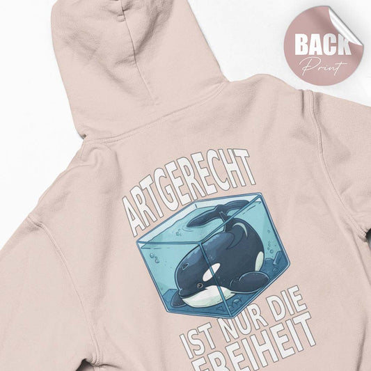 FREIHEIT | DAMEN PREMIUM BIO HOODIE | BACK PRINT (L)