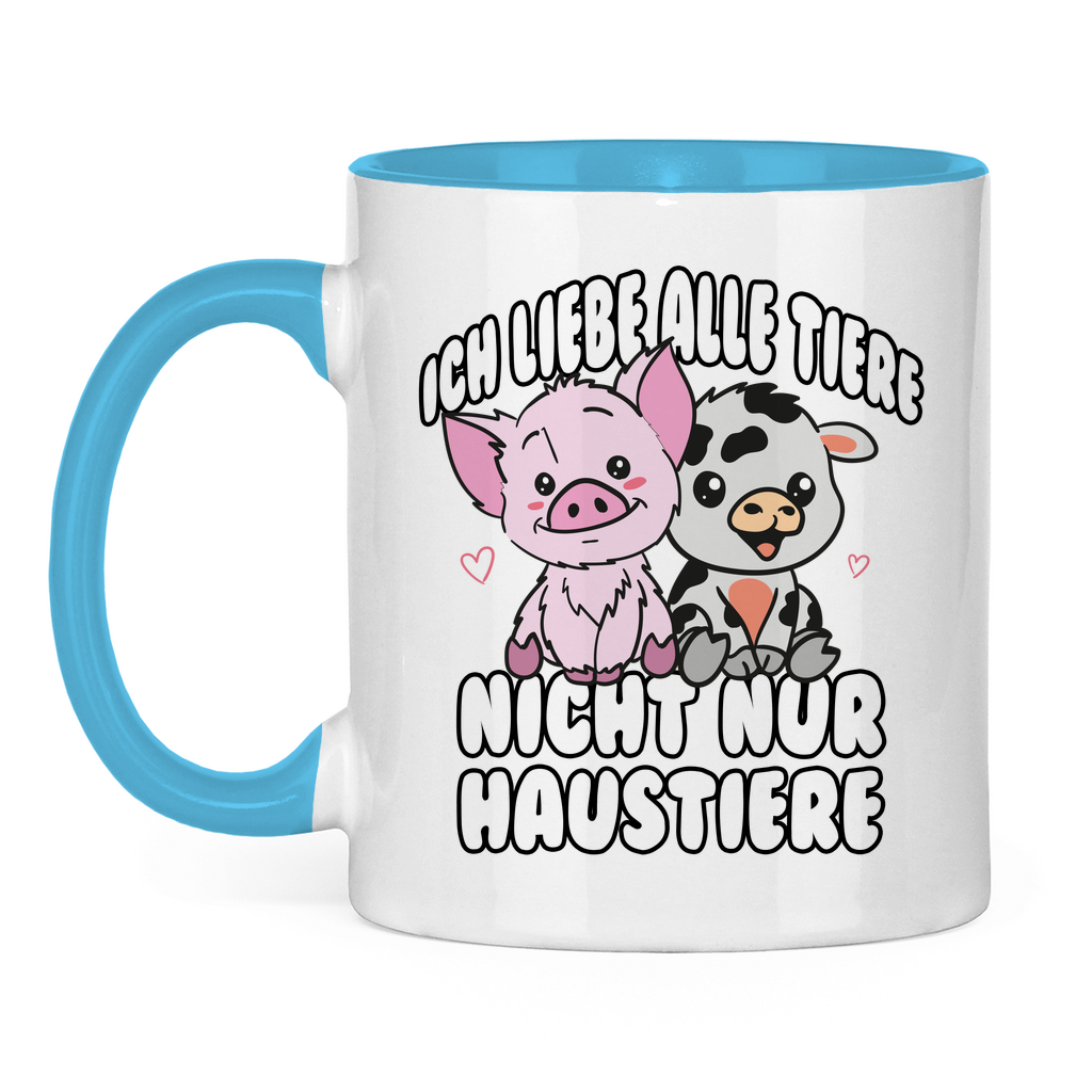 ICH LIEBE ALLE TIERE | TASSE ZWEIFARBIG