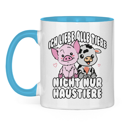 ICH LIEBE ALLE TIERE | TASSE ZWEIFARBIG