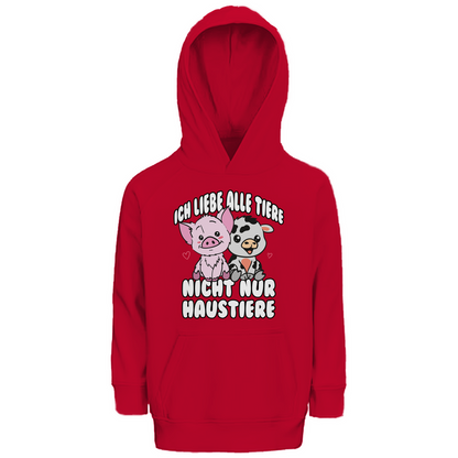 ICH LIEBE ALLE TIERE | KINDER PREMIUM BIO HOODIE