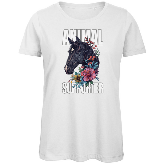 Damen Premium Bio T-Shirt Pferdefreund