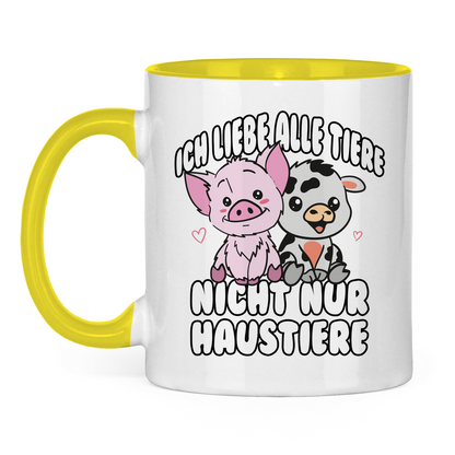 ICH LIEBE ALLE TIERE | TASSE ZWEIFARBIG