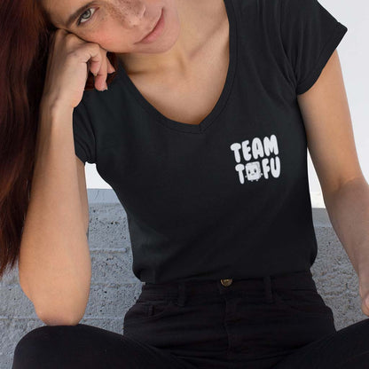 TEAM TOFU | DAMEN PREMIUM V-NECK BIO SHIRT