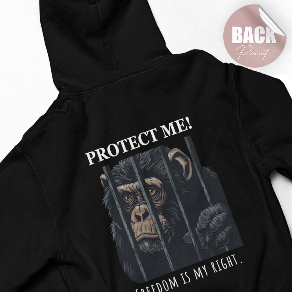PROTECT ME! | DAMEN PREMIUM BIO HOODIE | BACK PRINT