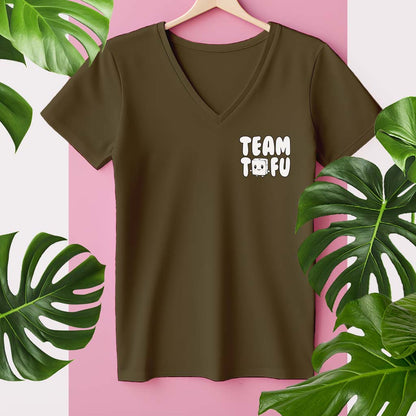 TEAM TOFU | DAMEN PREMIUM V-NECK BIO SHIRT