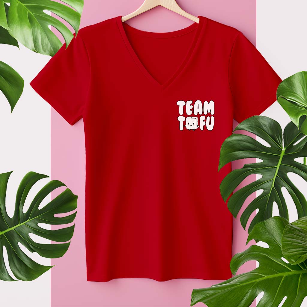 TEAM TOFU | DAMEN PREMIUM V-NECK BIO SHIRT