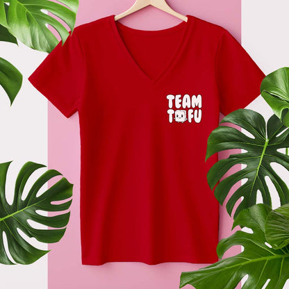 TEAM TOFU | DAMEN PREMIUM V-NECK BIO SHIRT