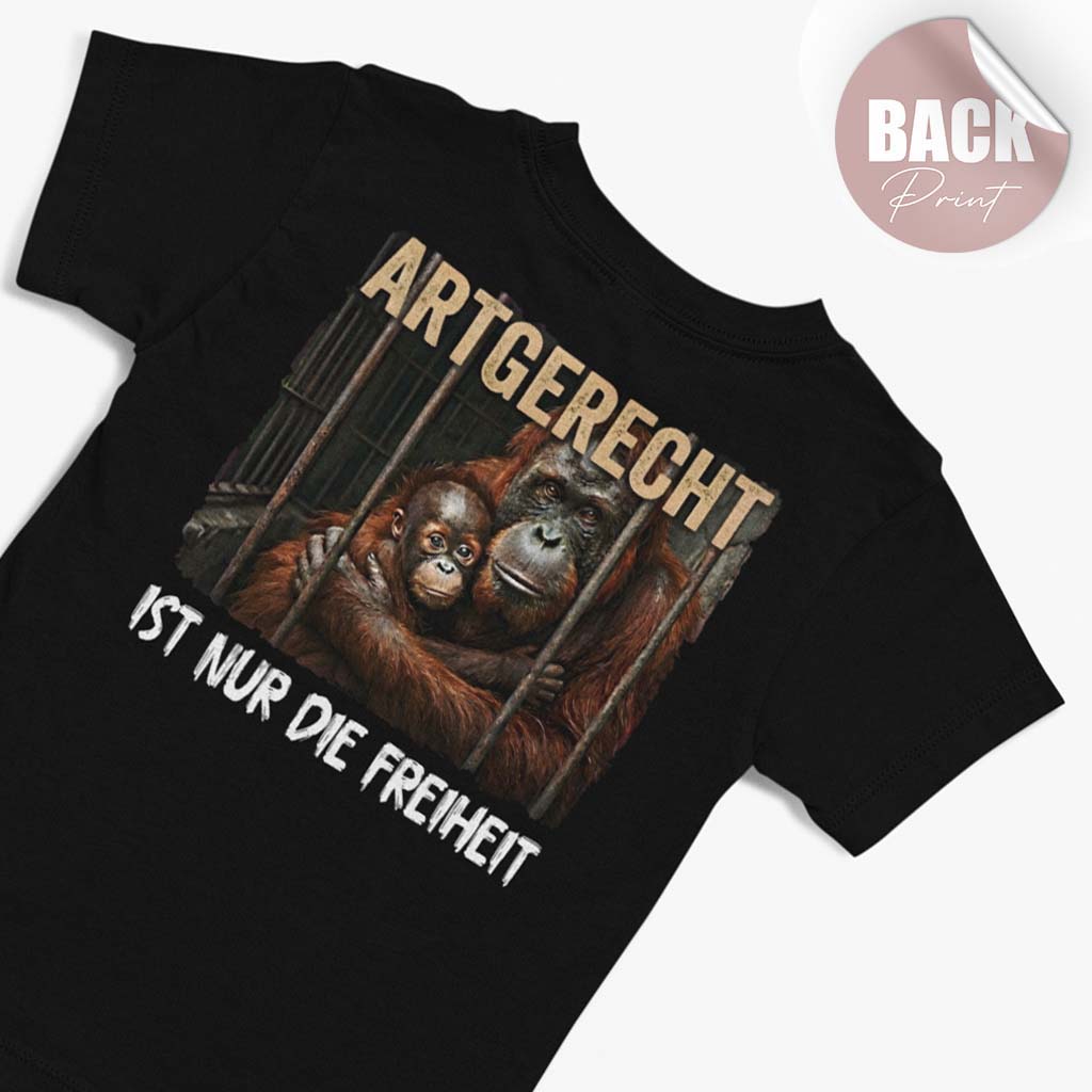 Freiheit für Orang-Utans | DAMEN PREMIUM BIO SHIRT | BACK PRINT