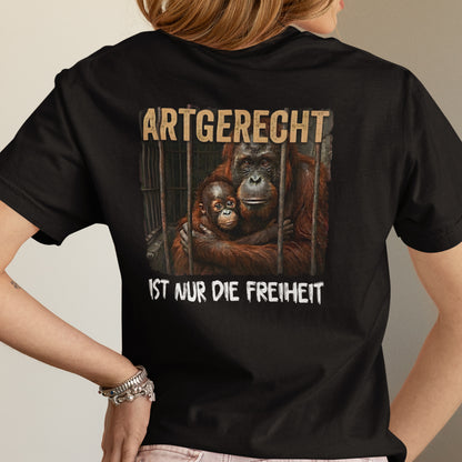 Freiheit für Orang-Utans | DAMEN PREMIUM BIO SHIRT | BACK PRINT