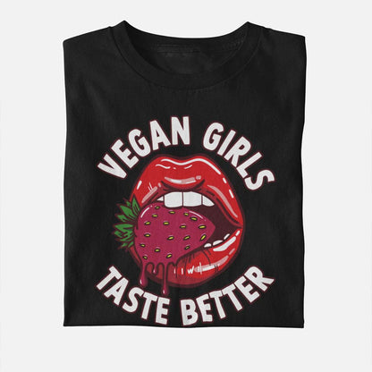 VEGAN GIRLS TASTE BETTER | DAMEN PREMIUM BIO SHIRT