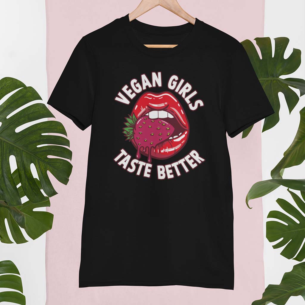 VEGAN GIRLS TASTE BETTER | DAMEN PREMIUM BIO SHIRT