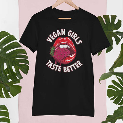 VEGAN GIRLS TASTE BETTER | DAMEN PREMIUM BIO SHIRT