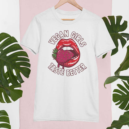 VEGAN GIRLS TASTE BETTER | DAMEN PREMIUM BIO SHIRT