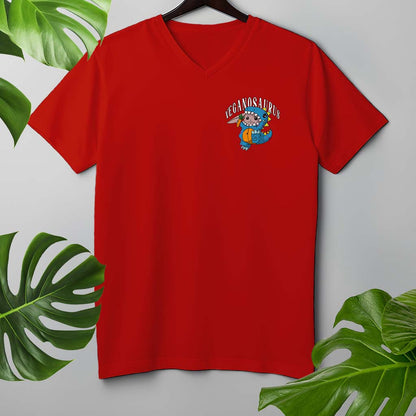 VEGANOSAURUS | HERREN PREMIUM V-NECK BIO SHIRT