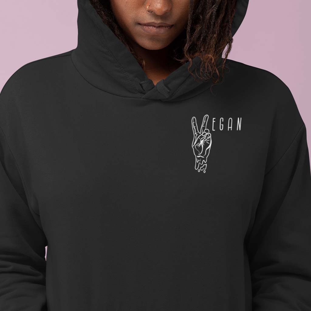 VEGAN PEACE | DAMEN PREMIUM BIO HOODIE