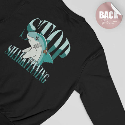 STOP SHARKFINNING | DAMEN PREMIUM BIO SWEATSHIRT | BACK PRINT