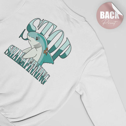 STOP SHARKFINNING | DAMEN PREMIUM BIO SWEATSHIRT | BACK PRINT