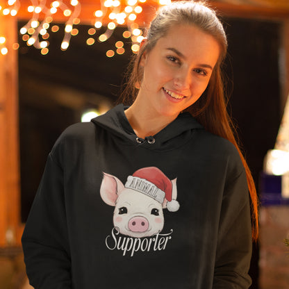 Xmas Animal Supporter | Damen Premium Bio Hoodie