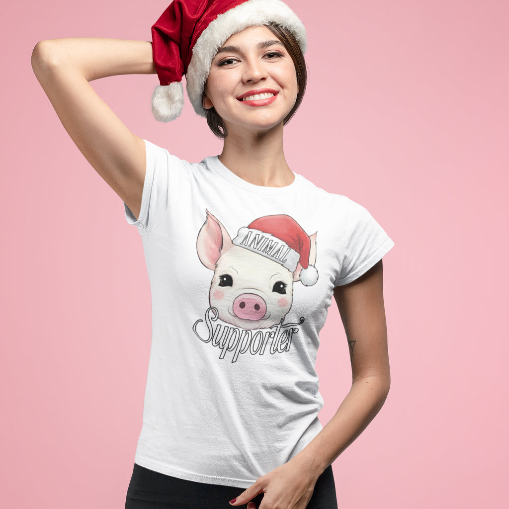 Xmas Animal Supporter | Damen Premium Bio-Shirt
