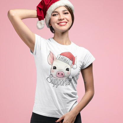 Xmas Animal Supporter | Damen Premium Bio-Shirt