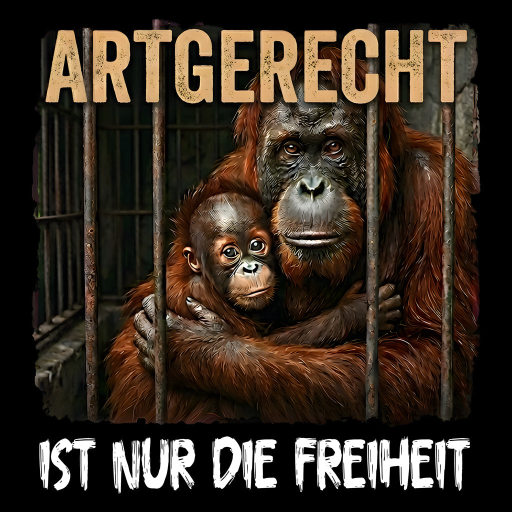 Freiheit für Orang-Utans | DAMEN PREMIUM BIO SHIRT | BACK PRINT